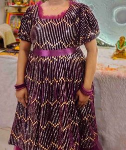 NEW PARTY WEAR WINE COLOUR SEQUENCE GOWN
