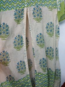 Green Printed Kurta