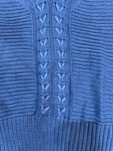 Blue Knit Top