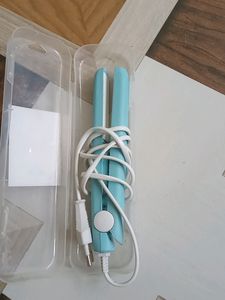 working cute mini straightner with case(pastel blue)