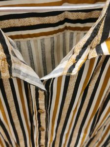 Striped Button-Up Top