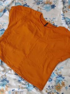 Style Union Solid Ornge Crop Top