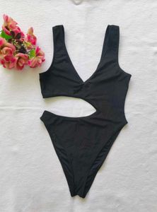 Black Cutout Swimsuit