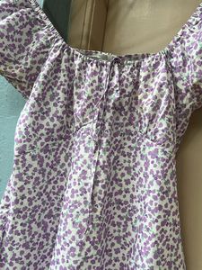 Floral  Lavender Mini Dress
