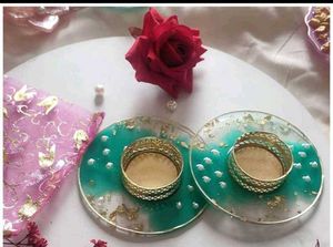 Resin Crystal Tealight Candle Holder