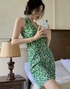 Green Halter Neck Dress 👗