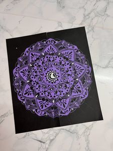 Purple Slit Handmade Mandala