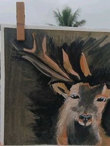 Swamp Dear Painting