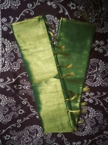 Green Colour Pure Kanchipattu Half saree
