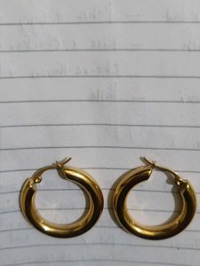 Golden water proof Chunky Hoop Earrings