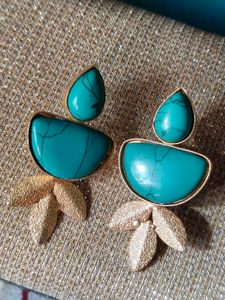 fancy Teal Stone Earrings ❤️