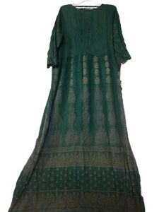 Green Ethenic Aline Full Size Gown