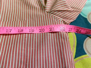 Striped Casual Shirt red white