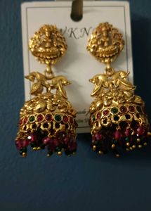 Gold Jhumka Earrings