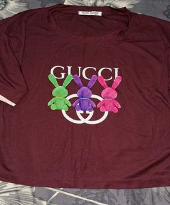 Cute Graphic Tee with Bunny Design