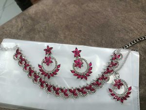 Elegant Ruby Necklace Set