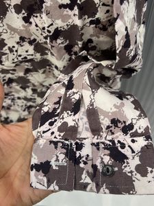 Kids Asymmetrical Camo Print Kurta
