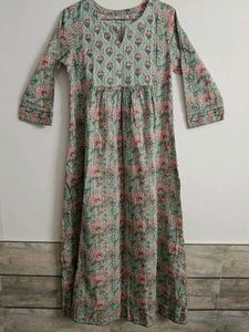 Floral Print Long Kurta