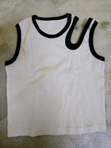 White Sleeveless Top