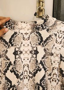 Snakeskin Print Top