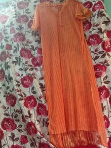 Orange Striped Dress