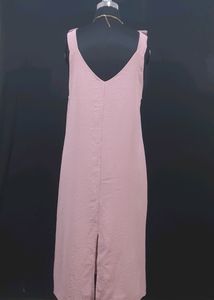 Peach Deep Neck Dress | Bust 38 | Waist 40 | Lengt