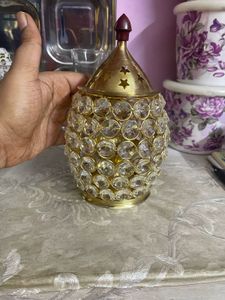 Crystal Brass Diya (New) Not Use