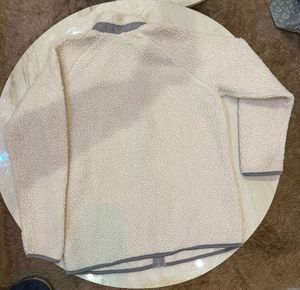 Cozy Cream Fleece Zip-Up Jacket