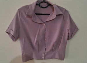 Mauve Short Sleeve Crop Top