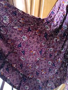 Burgundy Elephant Print Chaniya Choli  Set