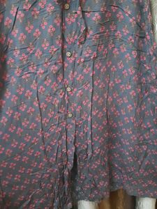 Floral Print Shirt Dress