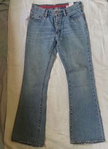 Hongkong Nixx Flare Leg Denim Jeans Mid Low Waist