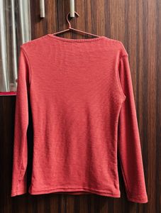 Square Neck Long Sleeve Top