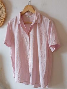 Uniqlo Oversize Airy Pink Summer Shirt