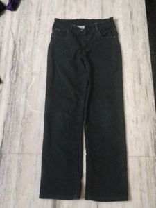 Charcoal Colour Straight Fit Pants