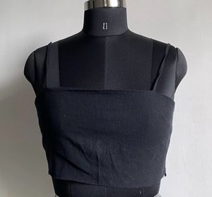 Black Back Tie Top