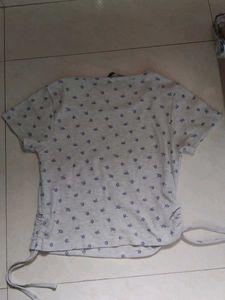 Floral Print Ribbed Tee