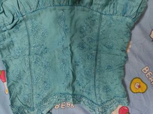 Seagreen Ethereal Mermaidcore Asymmetrical Top