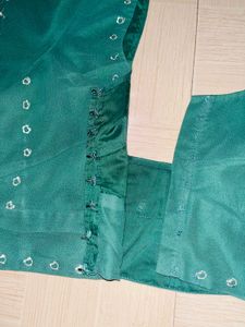 Emerald Green Embroidered Blouse