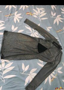 Tokyo Talkies Striped Mock Neck Dress