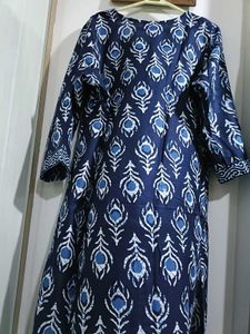 Elegant Blue Printed Kurta Set