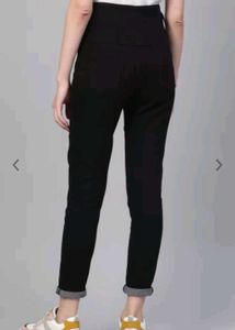 SASSAFRAS Women Black Slim Fit High-Rise Jeans