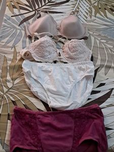 Combo Of Four Imported Fabric Bra N Panty