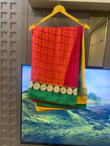 Elegant Red &amp; Yellow Saree