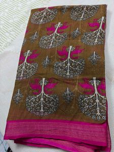 Elegant Printed Saree - no Blouse