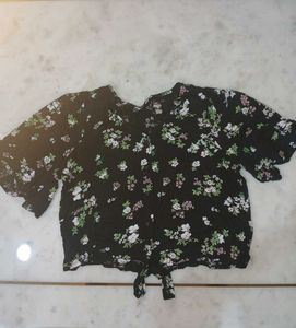Ginger black crop top
