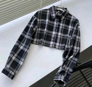 Checkered Crop Shirt For Women