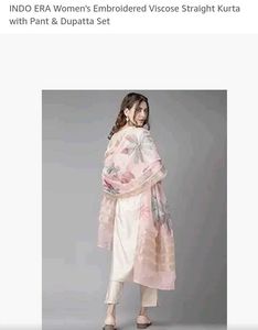 Off White Viscose New Kurta Set With Tag