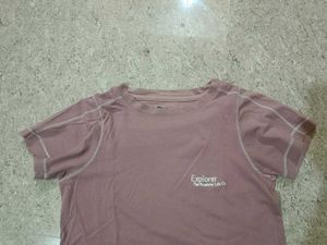 Roadster Mauve Solid T Shirt