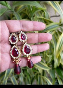 Red Drop Earrings
